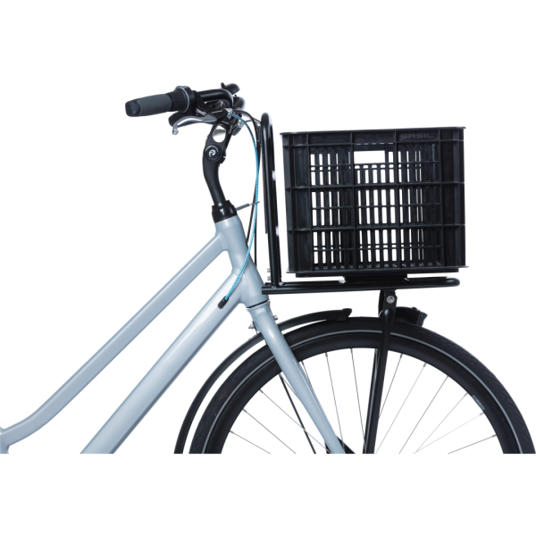 Basil fietskrat L black 40L recycled